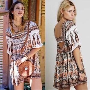 Free People Midsummer Dream Boho Mini Dress XS
